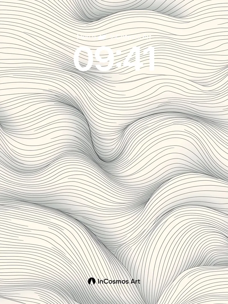 Silken Contour Wallpaper with Whispering Lines