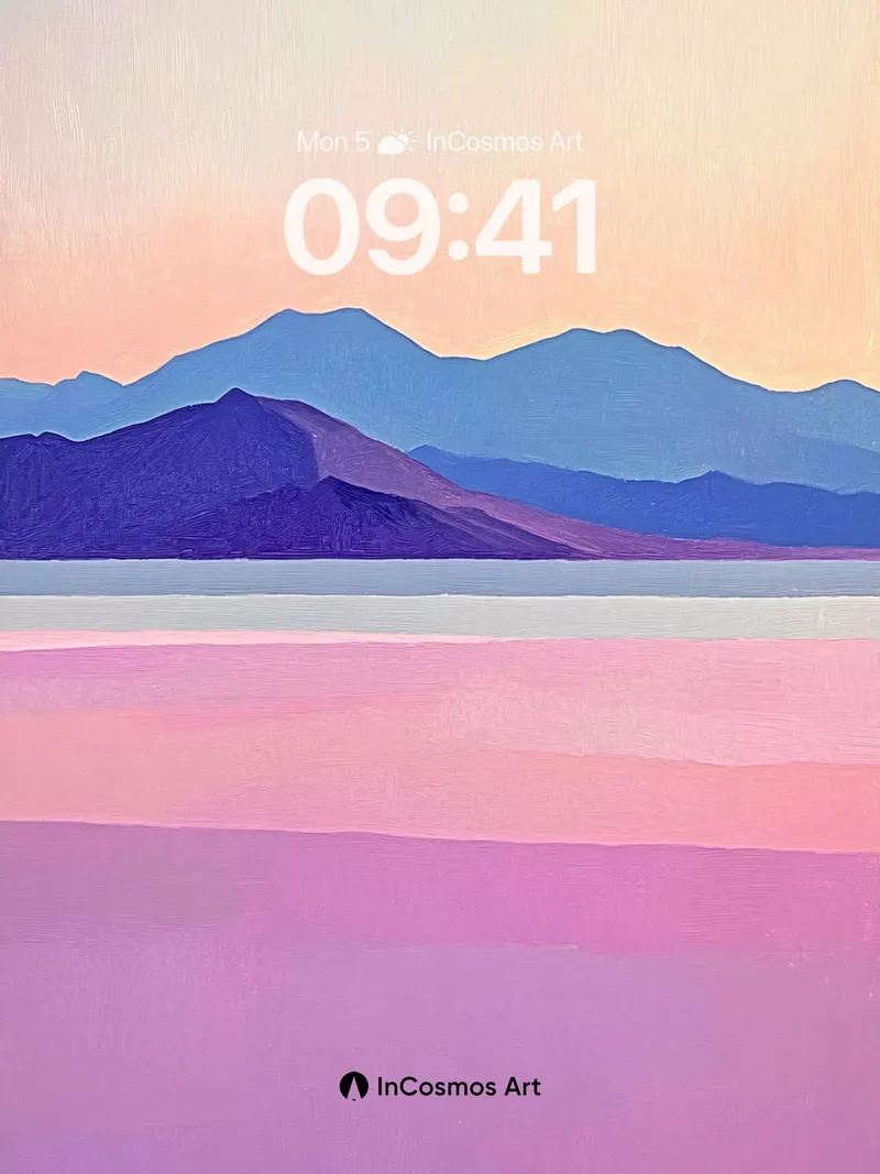 Serene Horizon Wallpaper with Gradient Depth