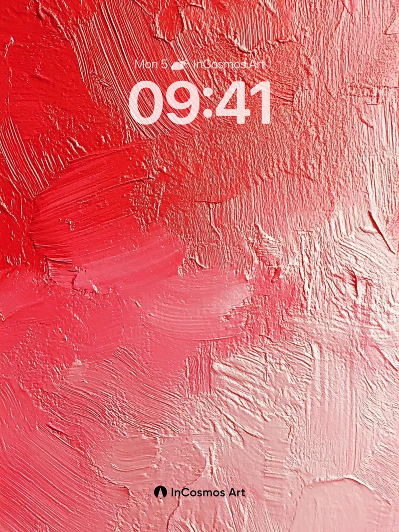 Crimson Canvas Wallpaper with Brushstroke Pulse