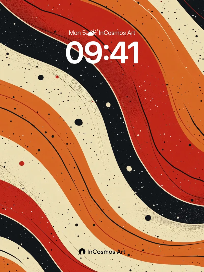 Cosmic Ripple Wallpaper with Starlit Veins