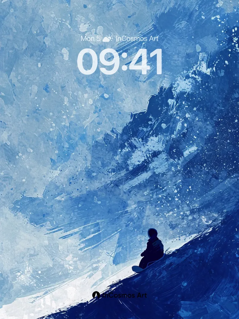 Lonely Summit Wallpaper in Frozen Hues