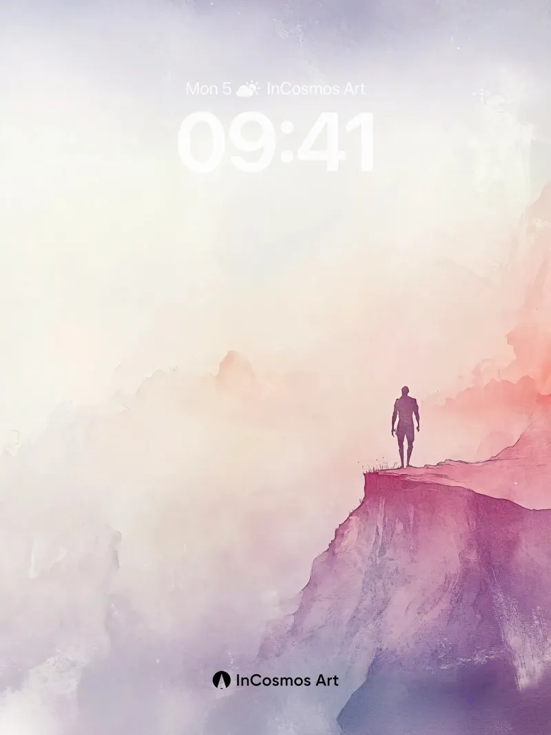 Serenity Summit Wallpaper with Ethereal Hues