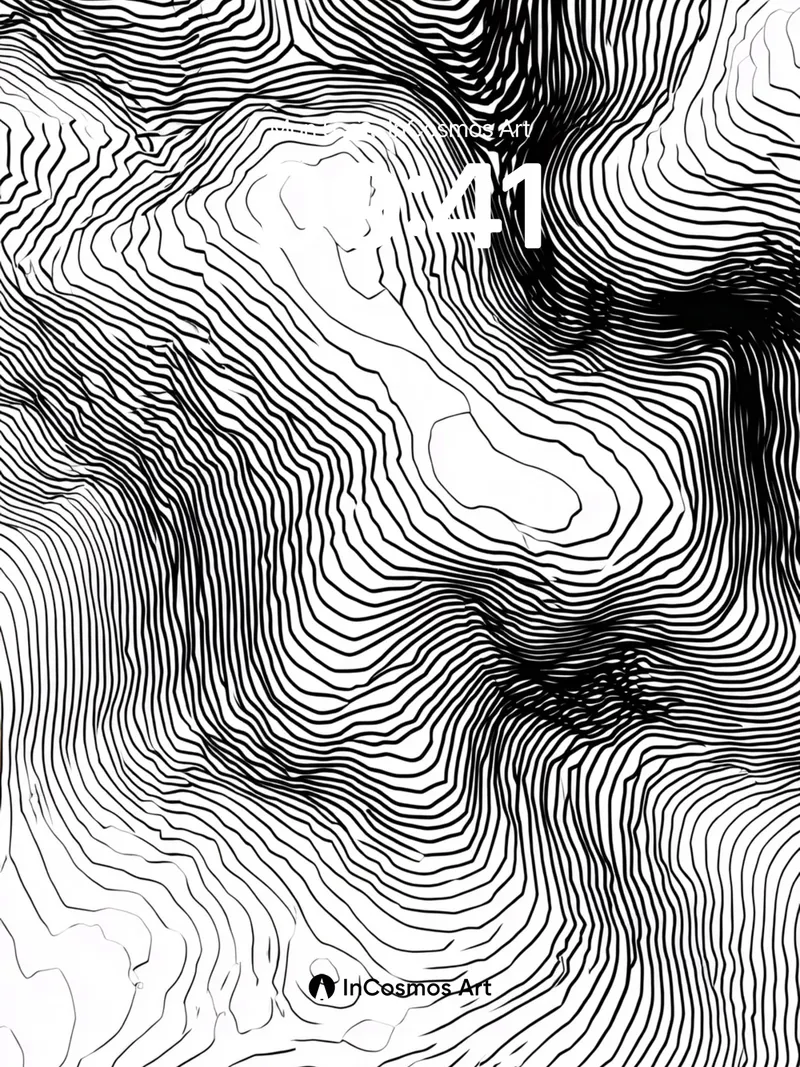 Topographic Whisper Wallpaper with Silent Contours