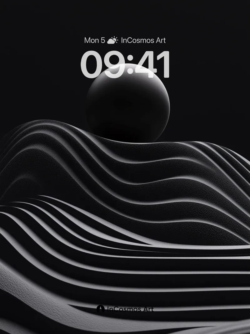 Silent Sphere Wallpaper with Woven Shadows