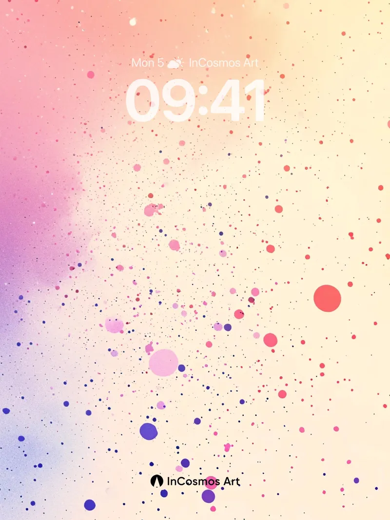 Floating Nebula Wallpaper with Cosmic Dots