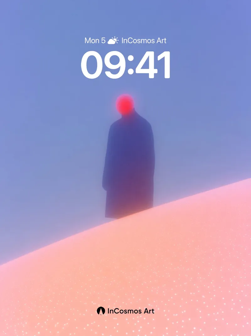 Silent Horizon Wallpaper with Glowing Red Crown