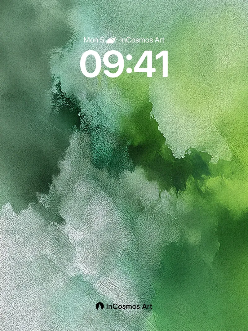 Whispering Moss Wallpaper with Ethereal Veils