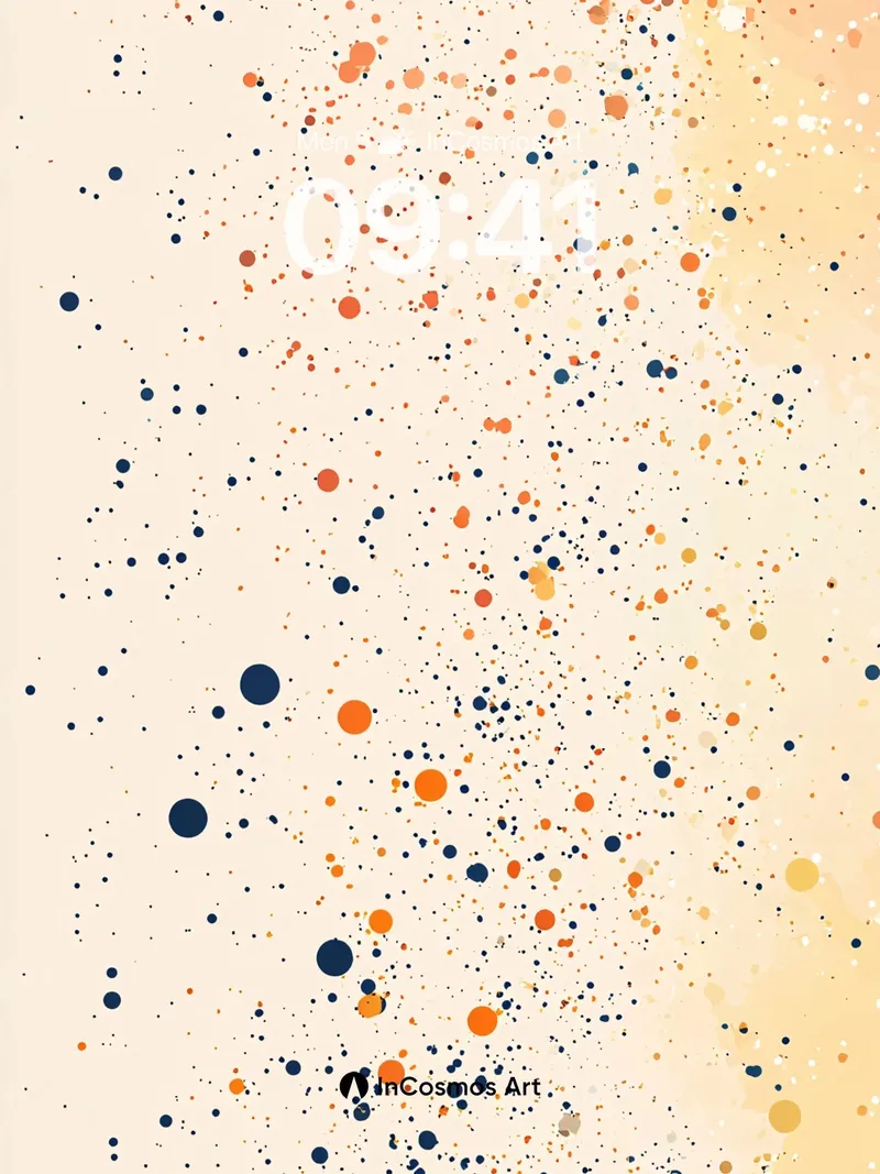 Whispering Constellation Wallpaper with Floating Particles