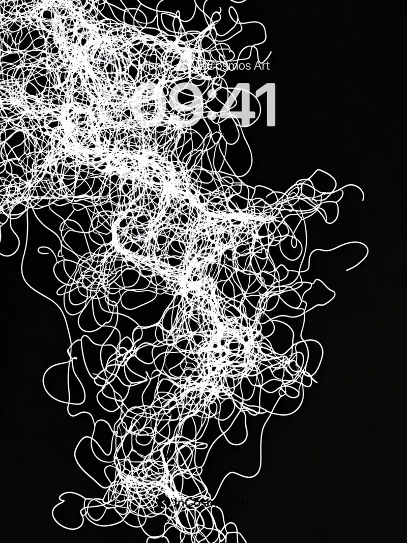 Chaotic Thread Wallpaper with Electric Veins