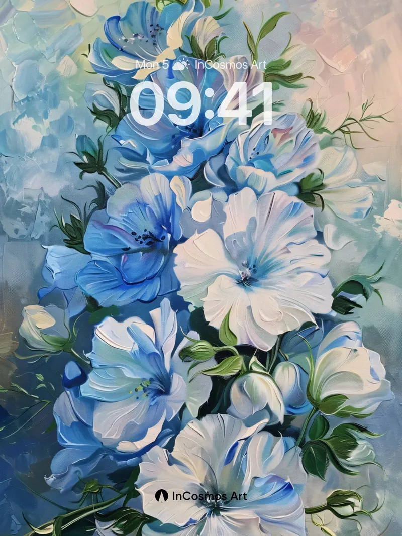Serene Bloom Wallpaper with Ethereal Petals
