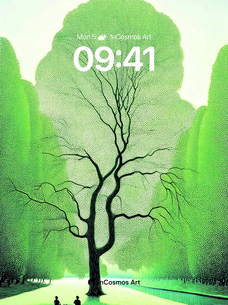 Serenity Grove Wallpaper with Whispering Canopy