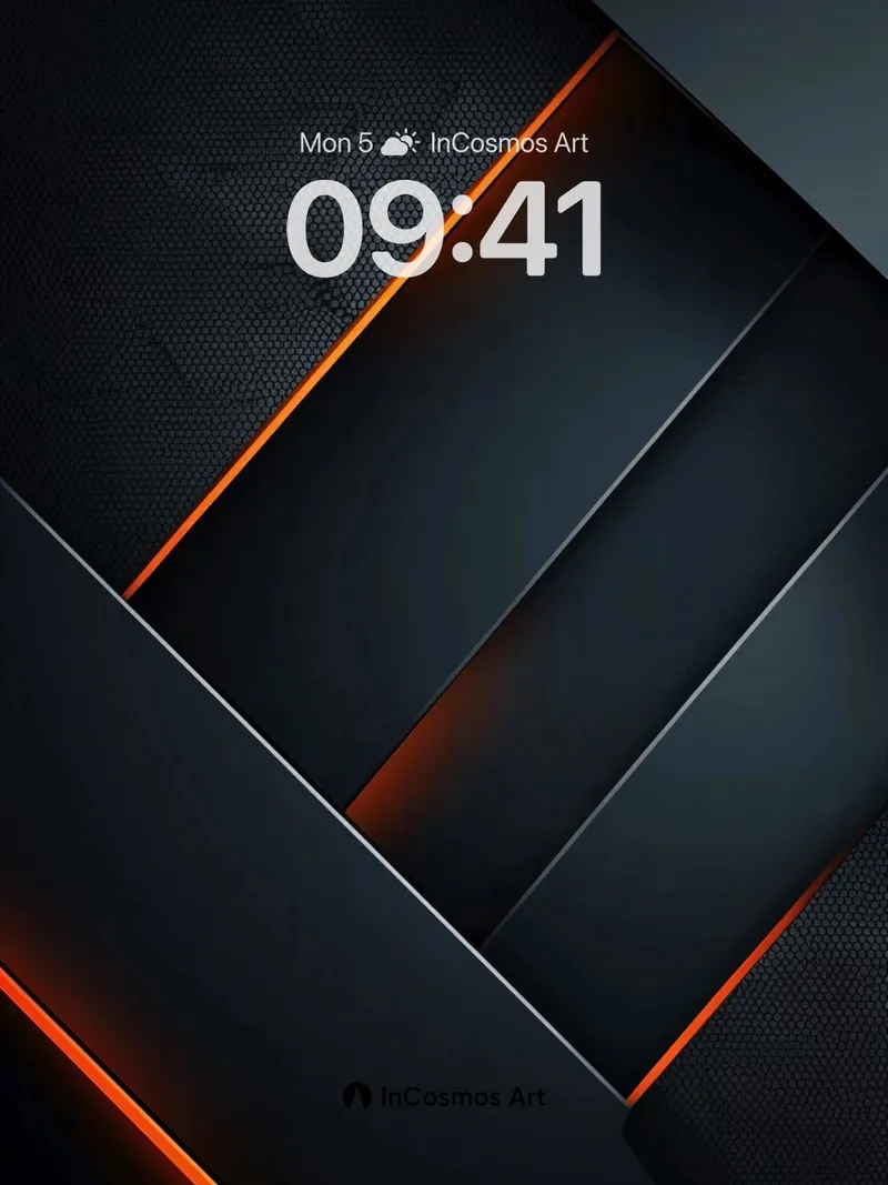 Obsidian Circuit Wallpaper with Neon Veins