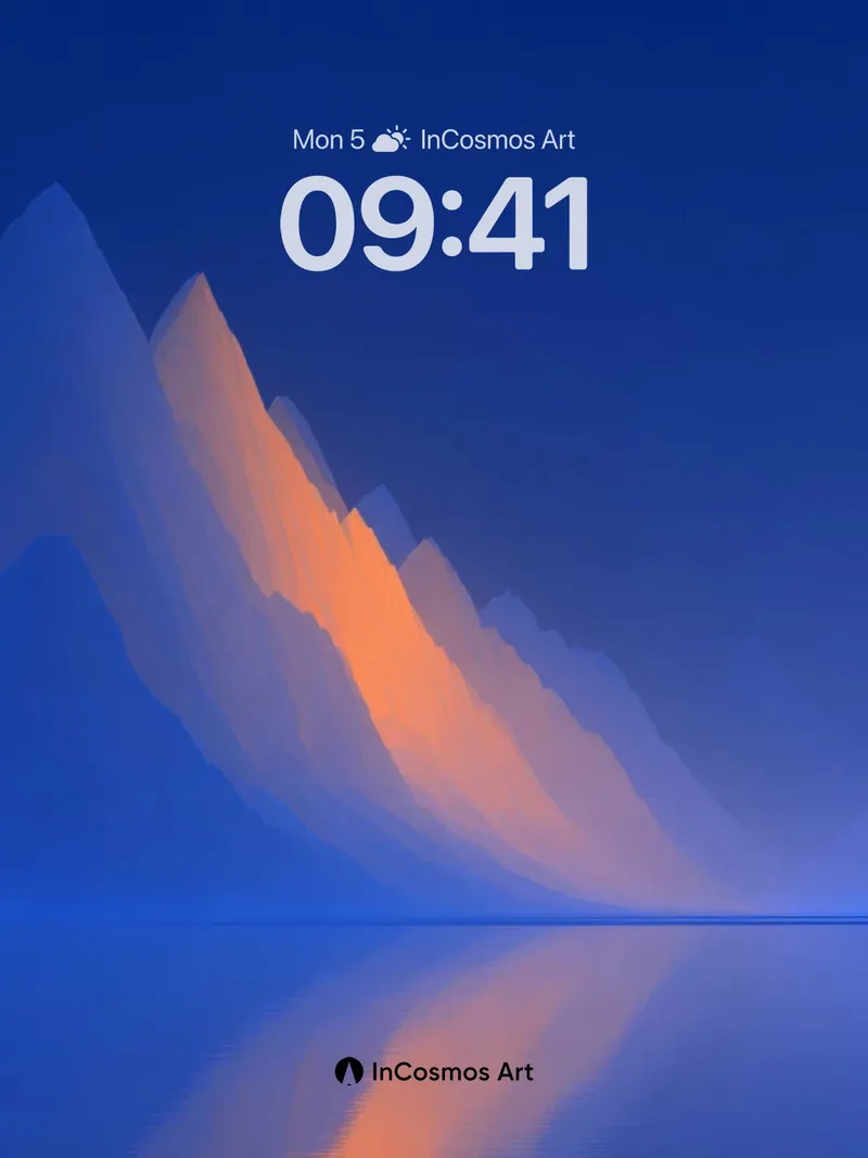 Calm Abyss Wallpaper with Golden Veins