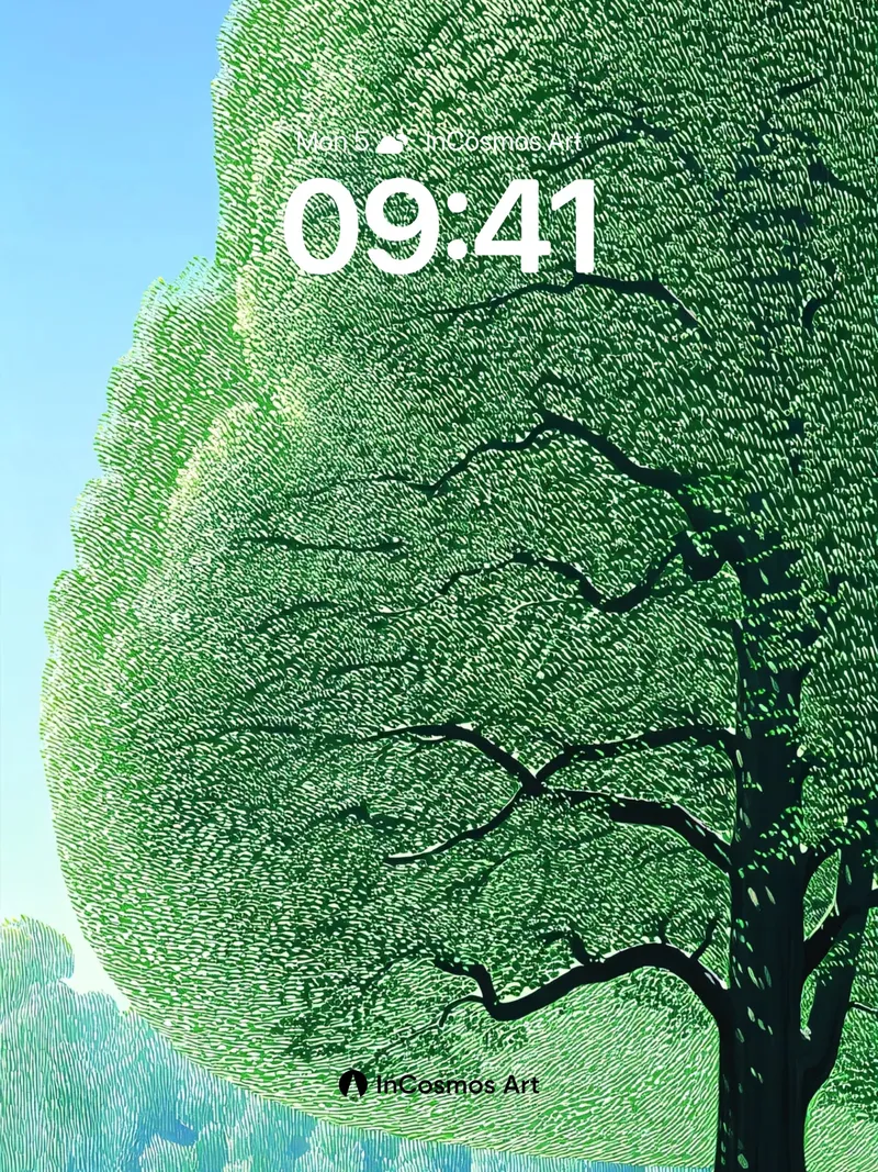 Serenity Tree Wallpaper with Whispering Canopy