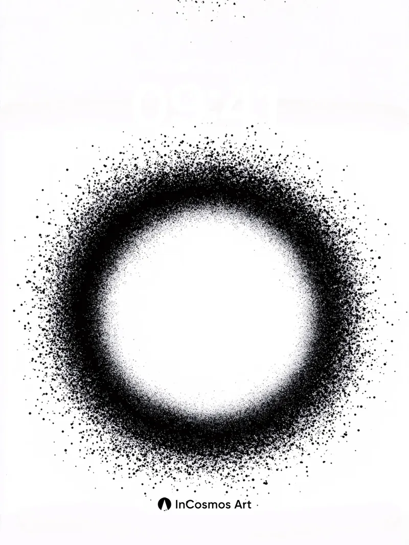 Floating Void Wallpaper with Particle Halo