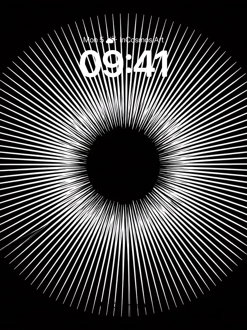 Radiant Void Wallpaper with Starburst Lines