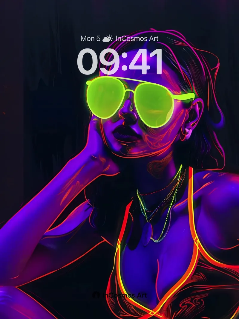 Neon Pulse Wallpaper with Electric Lines