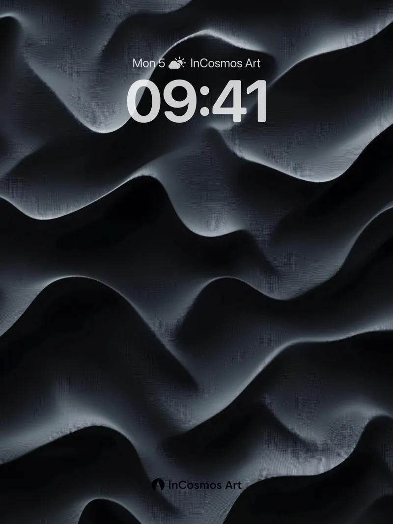 Shadowed Wave Wallpaper with Subtle Texture
