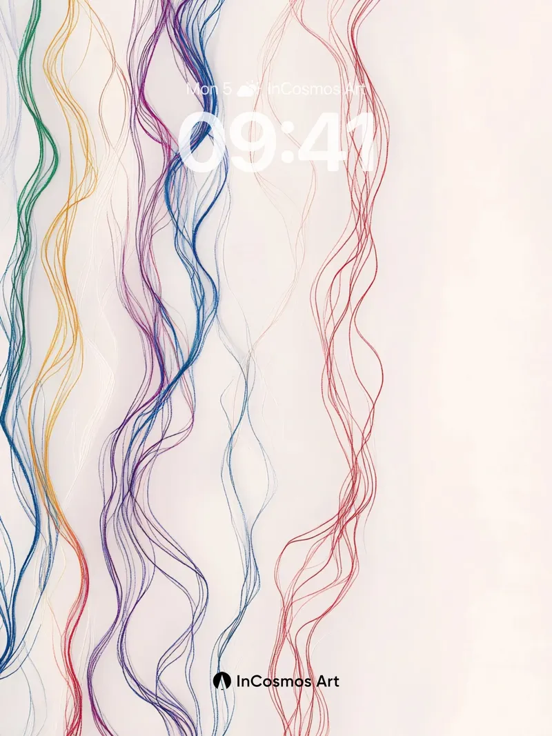 Whispering Rainbow Wallpaper with Living Lines