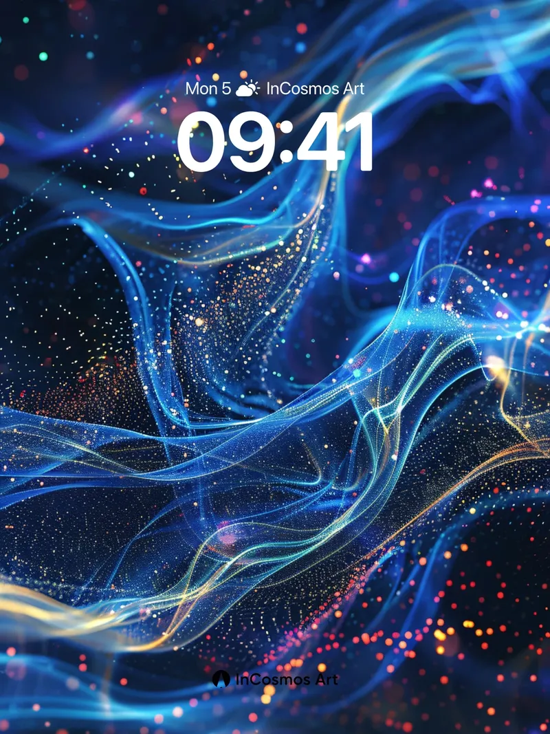 Cosmic Veil Wallpaper with Starlit Trails