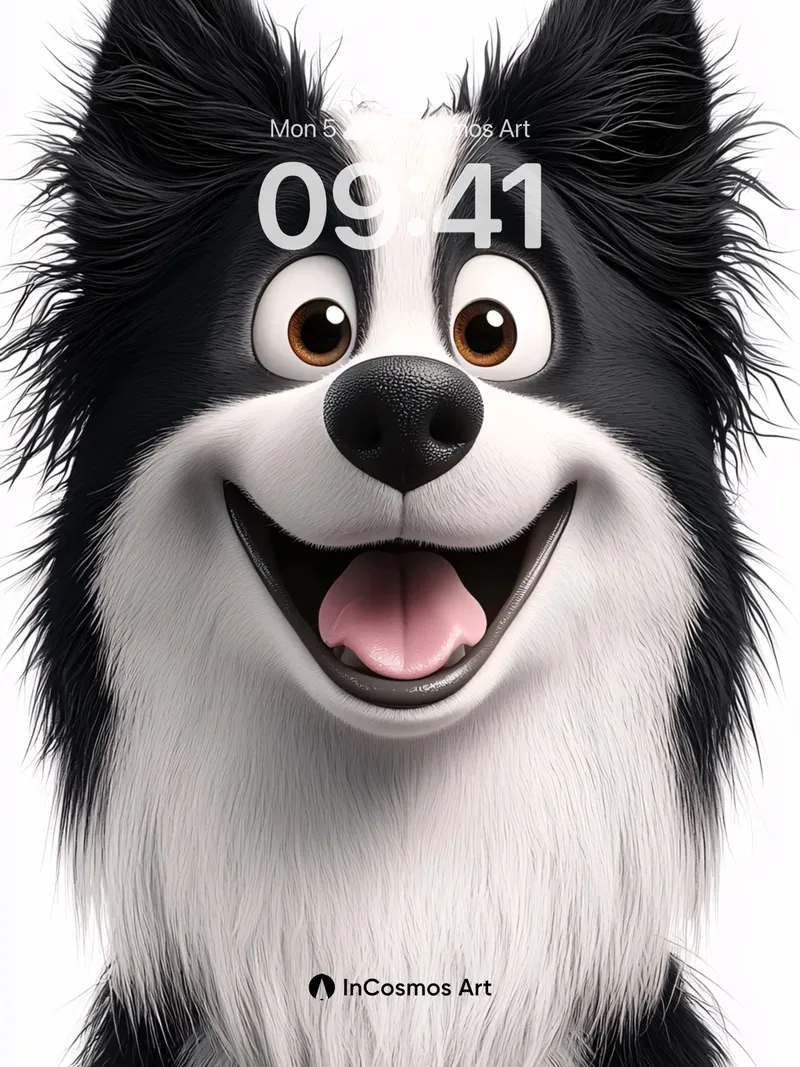 Joyful Furry Portrait Wallpaper with Animated Smile