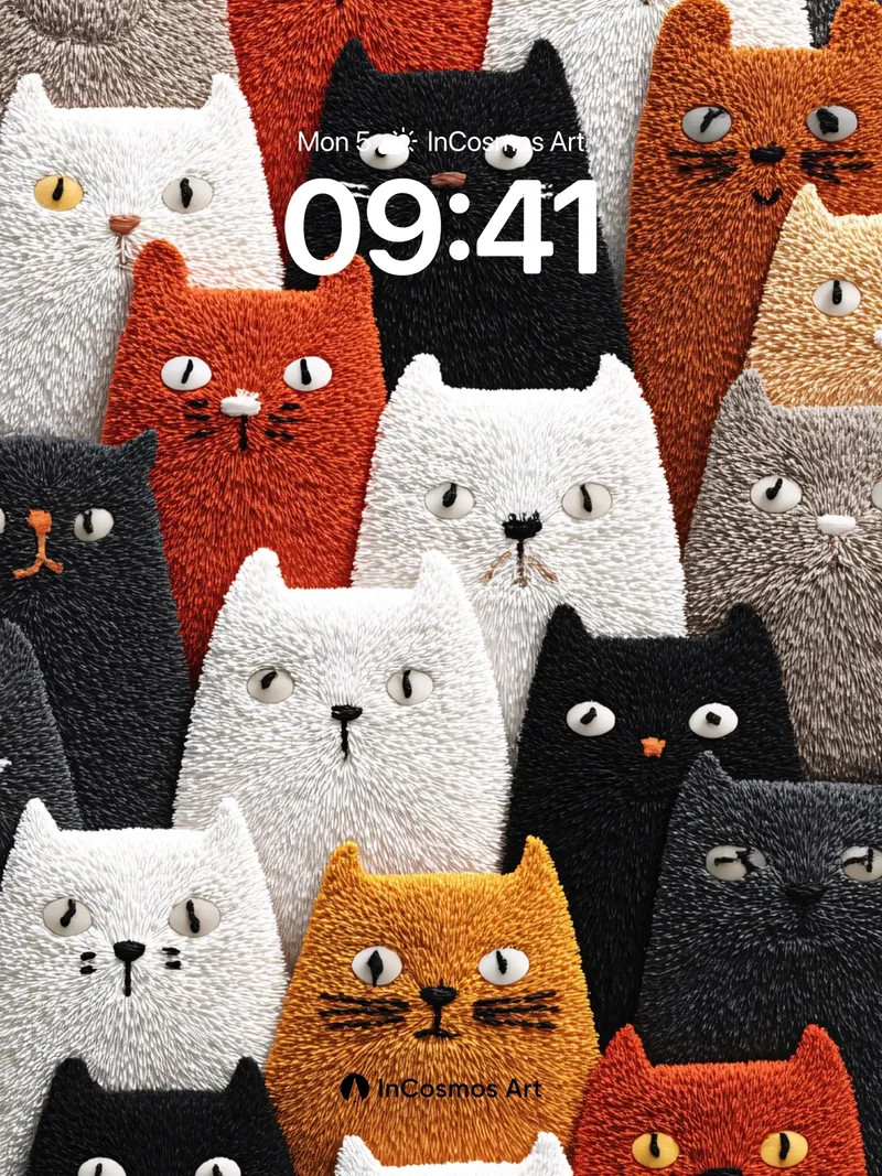 Furry Constellation Wallpaper with Whiskered Whispers