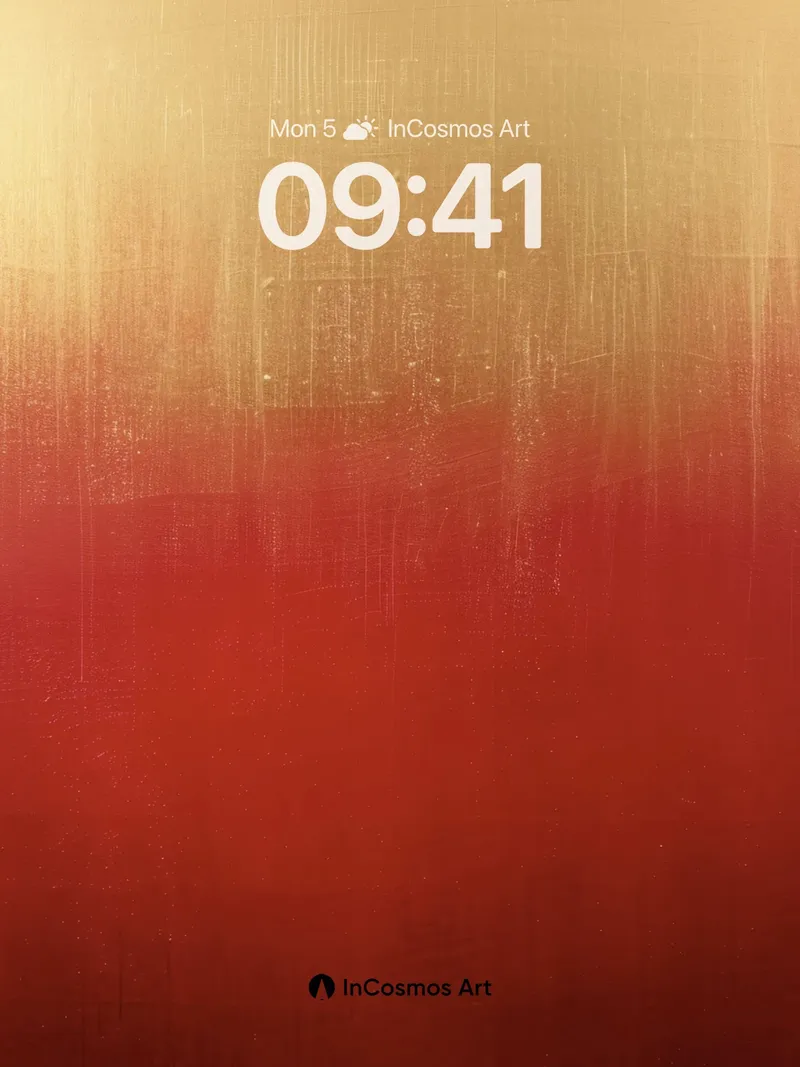 Crimson Horizon Wallpaper with Golden Fade