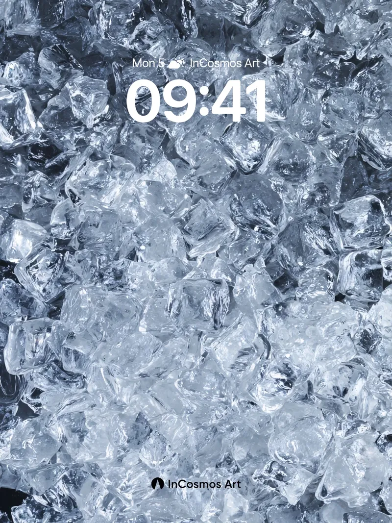 Frost Whisper Wallpaper with Crystalline Depth