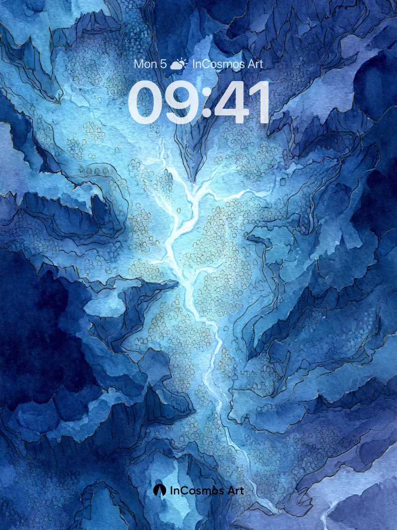 Frost Vein Wallpaper with Ethereal Light