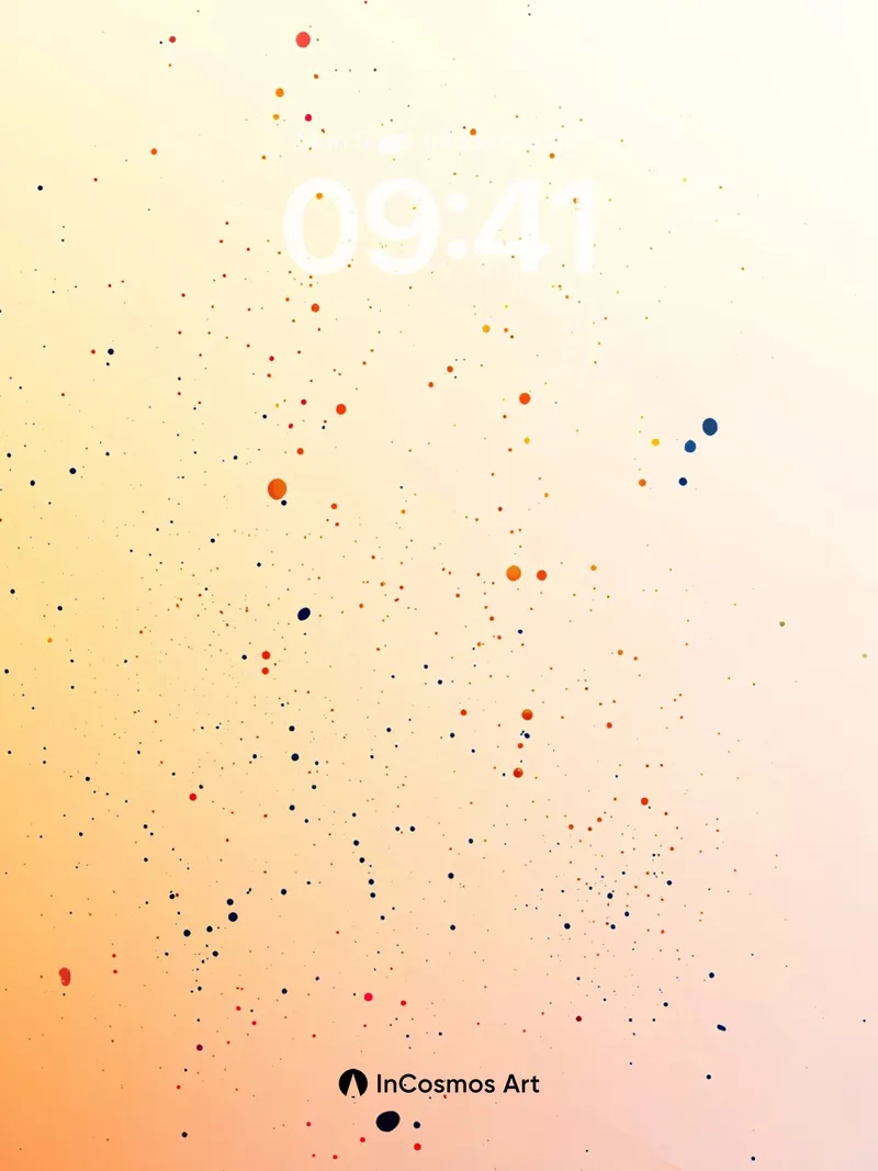 Cosmic Drift Wallpaper with Floating Particles