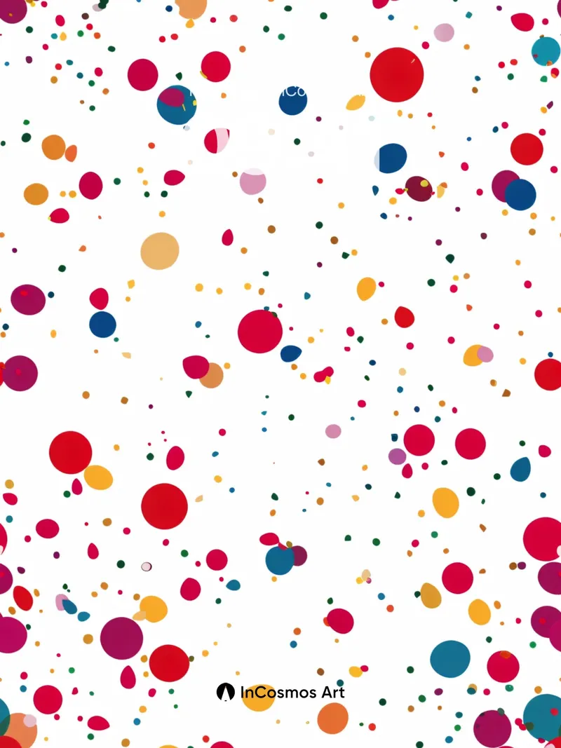 Playful Confetti Wallpaper with Floating Dots
