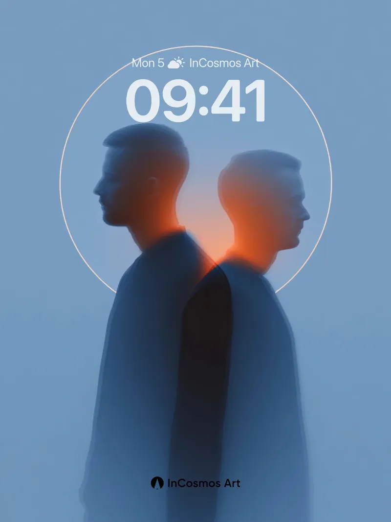 Echoes of Light Wallpaper with Haloed Duality