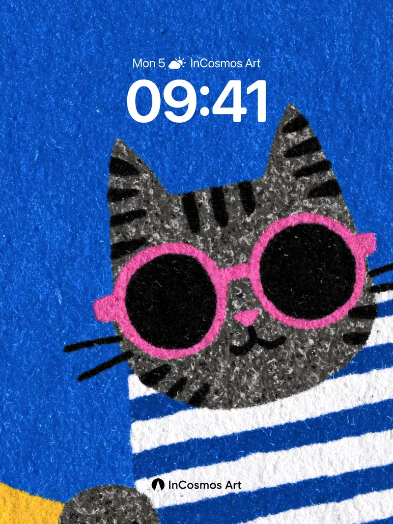 Playful Stripes Wallpaper with Pink Lens Whimsy