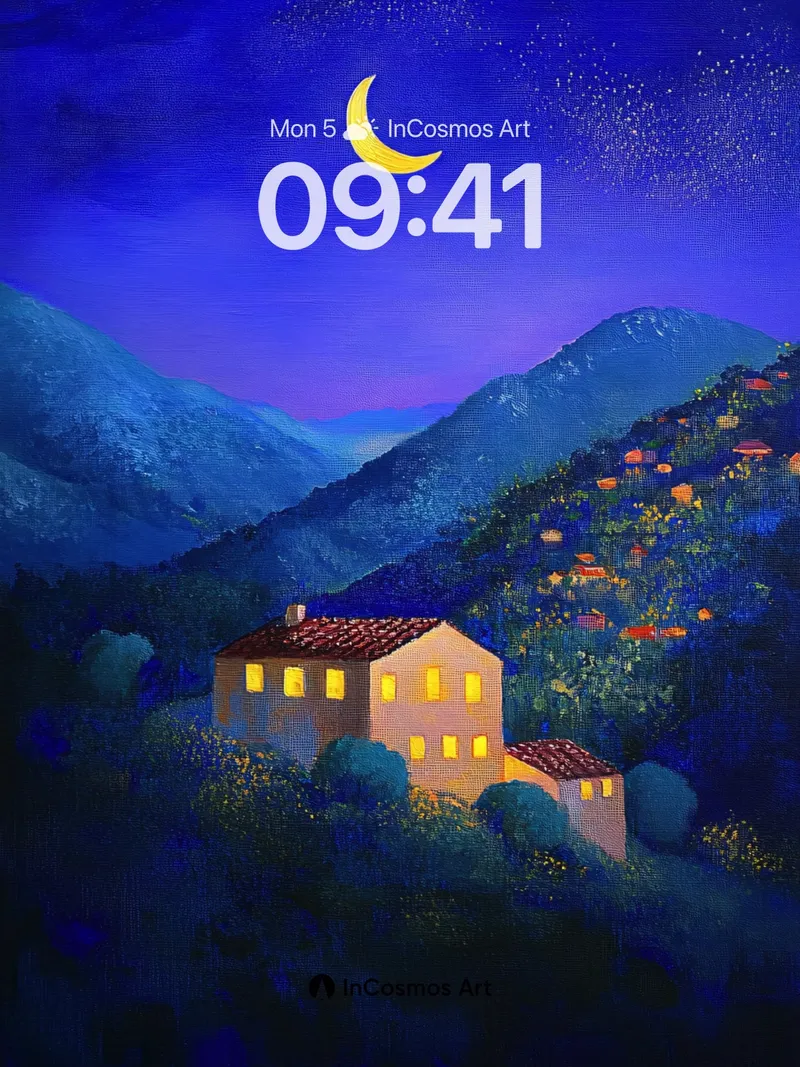 Luminous Valley Wallpaper with Moonlit Whispers