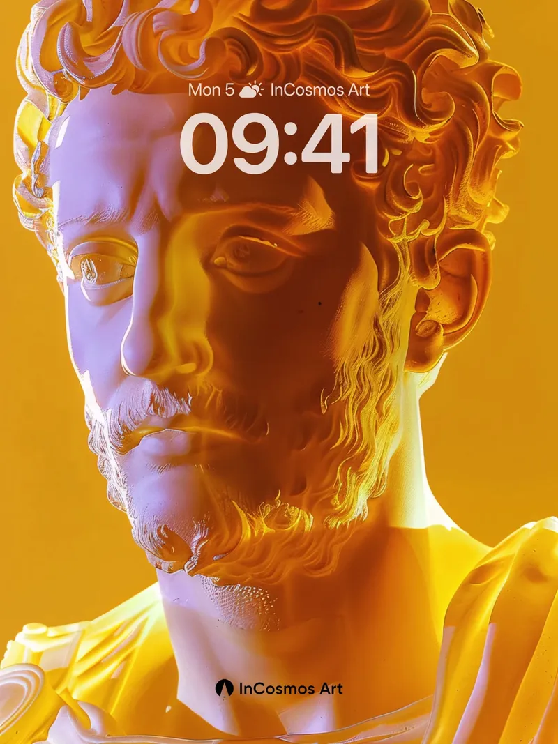 Golden Reverie Wallpaper with Marble Soul