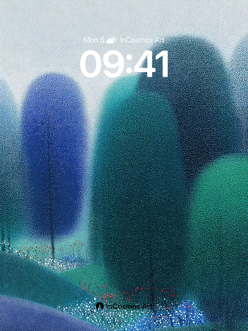 Whispering Forest Wallpaper with Polka-Dot Canopy