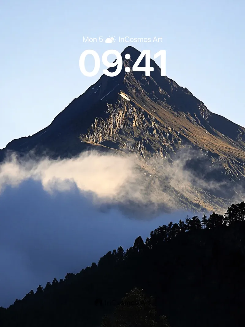 Silent Summit Wallpaper with Cloud Veil