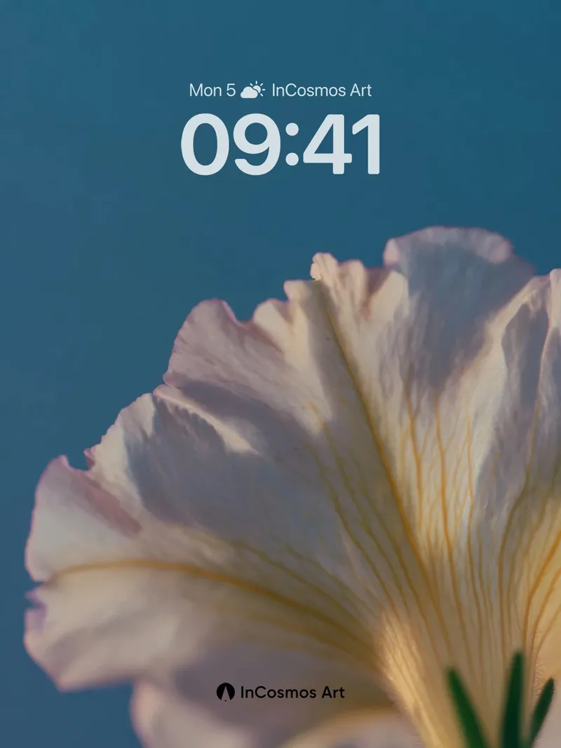 Serene Petal Wallpaper with Soft Light Veins