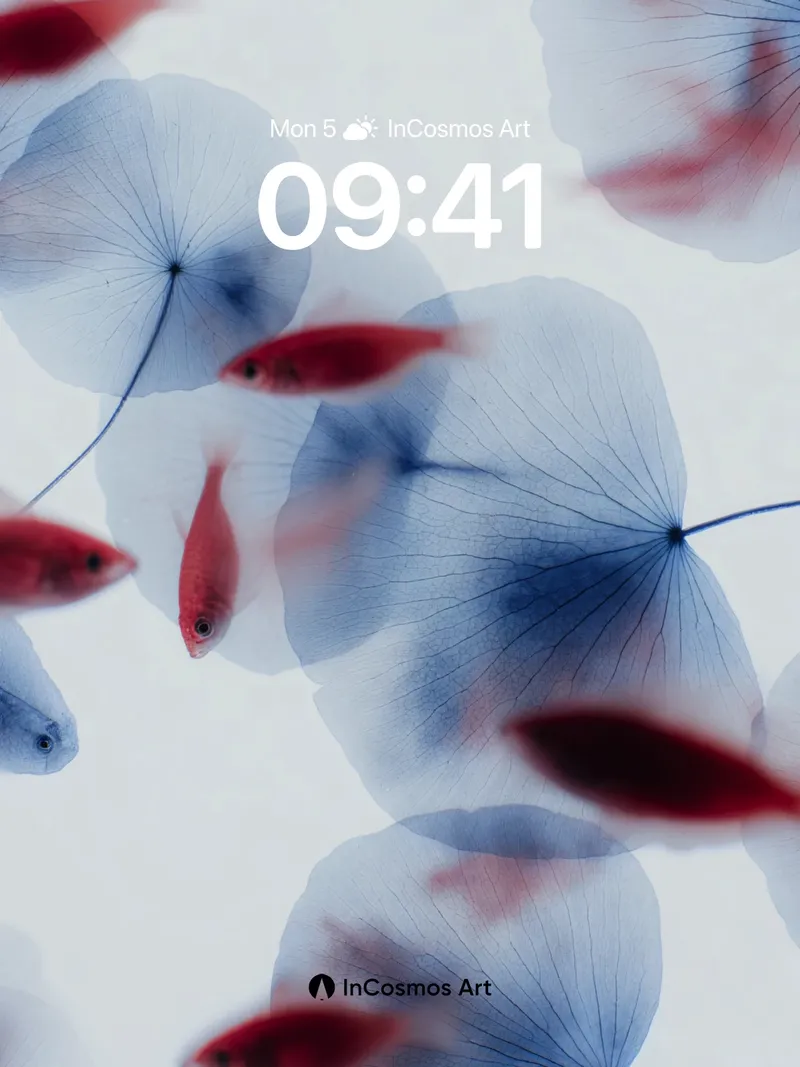 Serenity Drift Wallpaper with Floating Petals