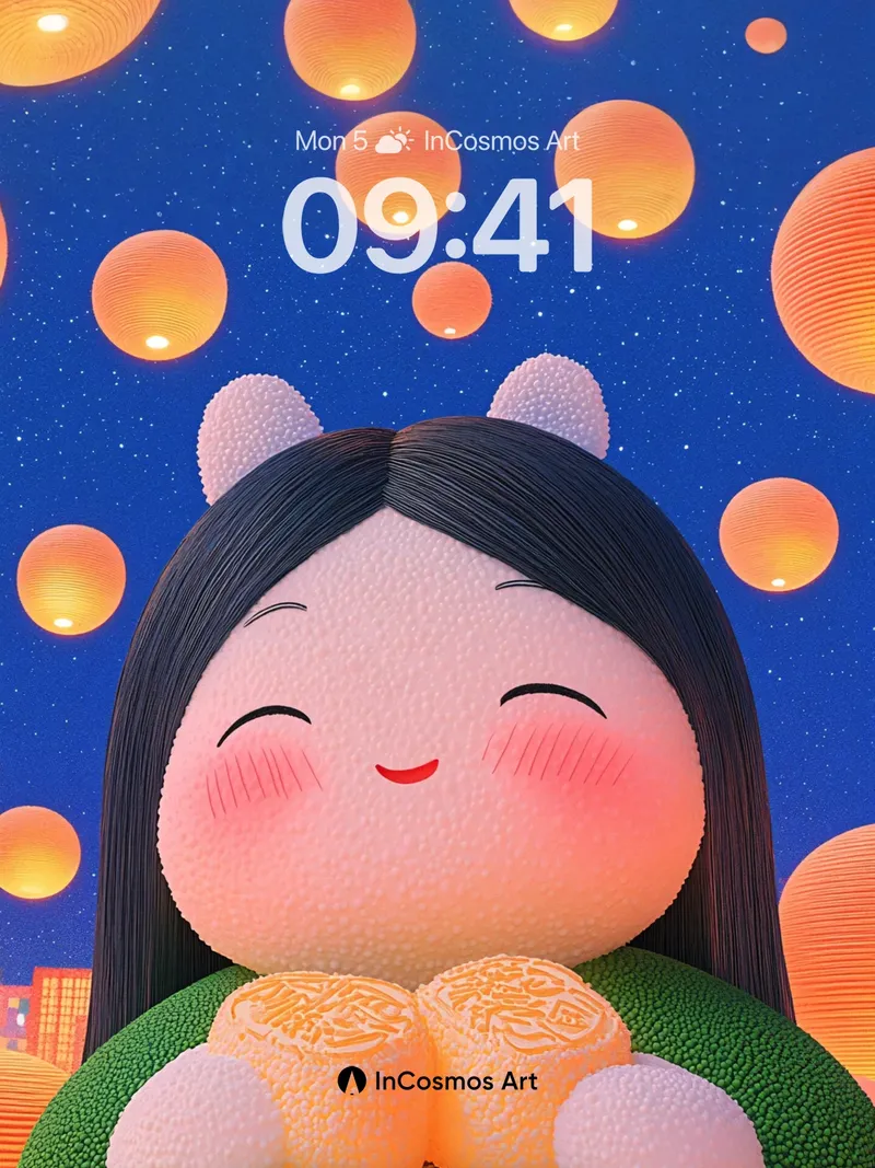Lantern Glow Wallpaper with Moonlit Whispers