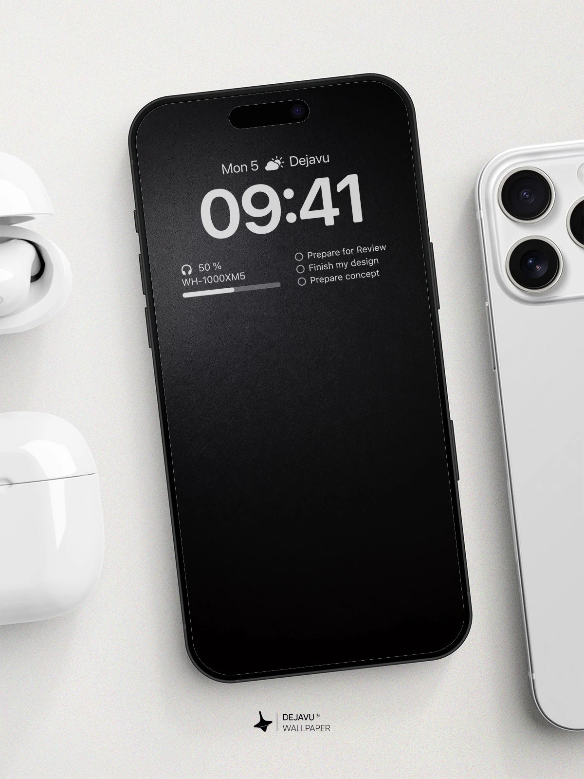 Minimal Black Gradient Wallpaper 8K for iPhone and Android