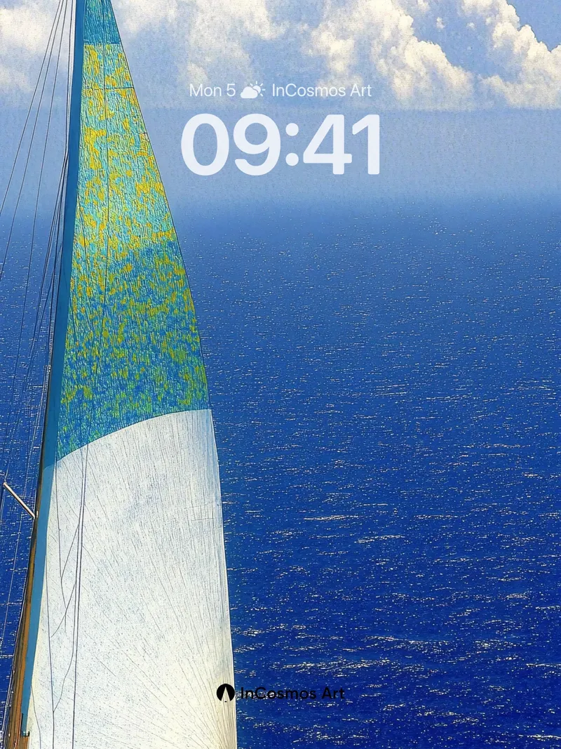 Sailcloth Mirage Wallpaper with Ocean Breath