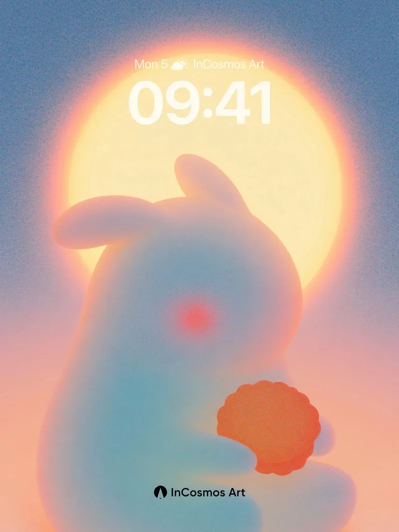 Luminous Hare Wallpaper with Moonlit Glow