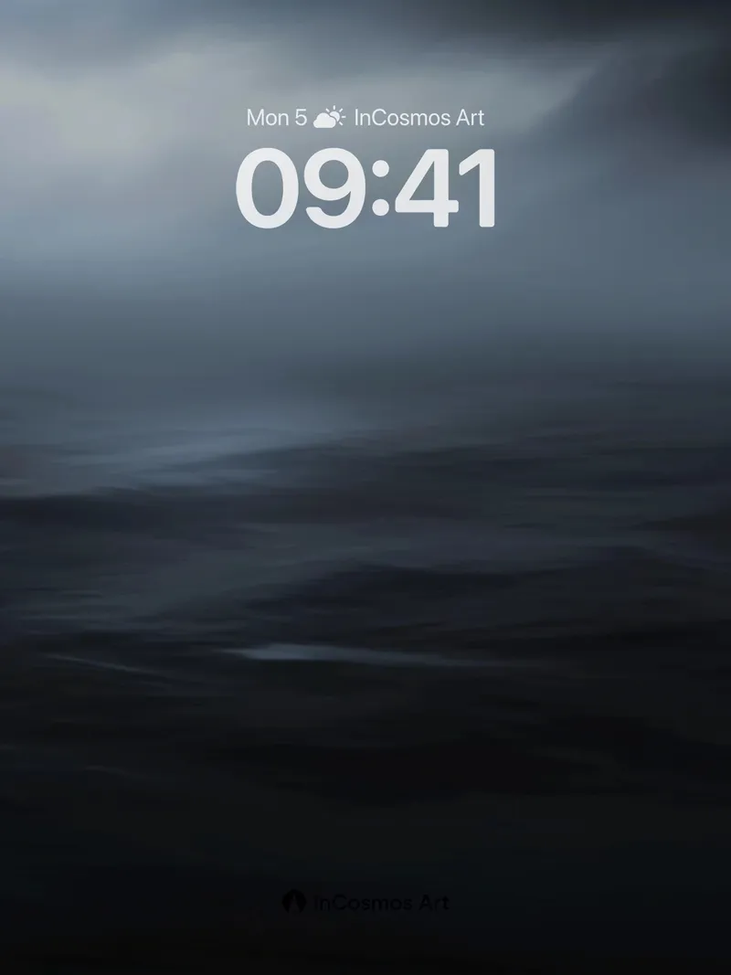 Midnight Sea Wallpaper with Whispering Clouds