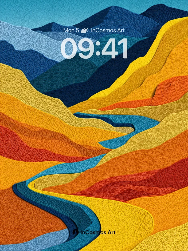 Crimson Canyon Wallpaper with Textured Flow