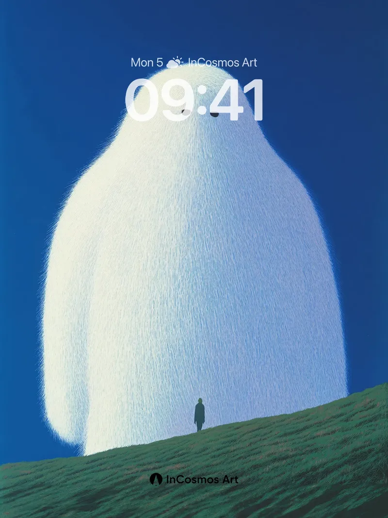 Serenity Snow Ghost Wallpaper with Silent Figure