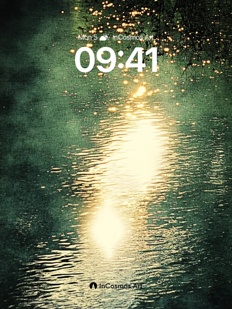 Golden Veil Wallpaper with Dappled Light