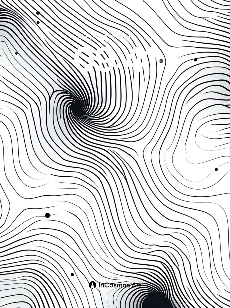Whirlpool Lines Wallpaper with Hidden Depths