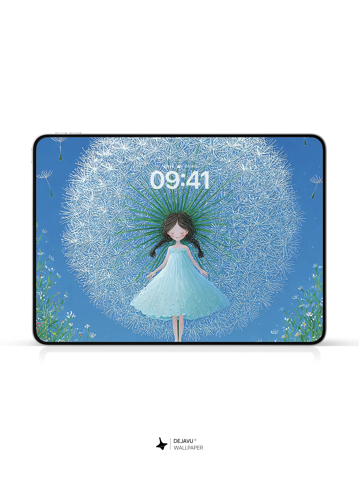 Whimsical Dandelion Girl Wallpaper 8K for iPhone and Android