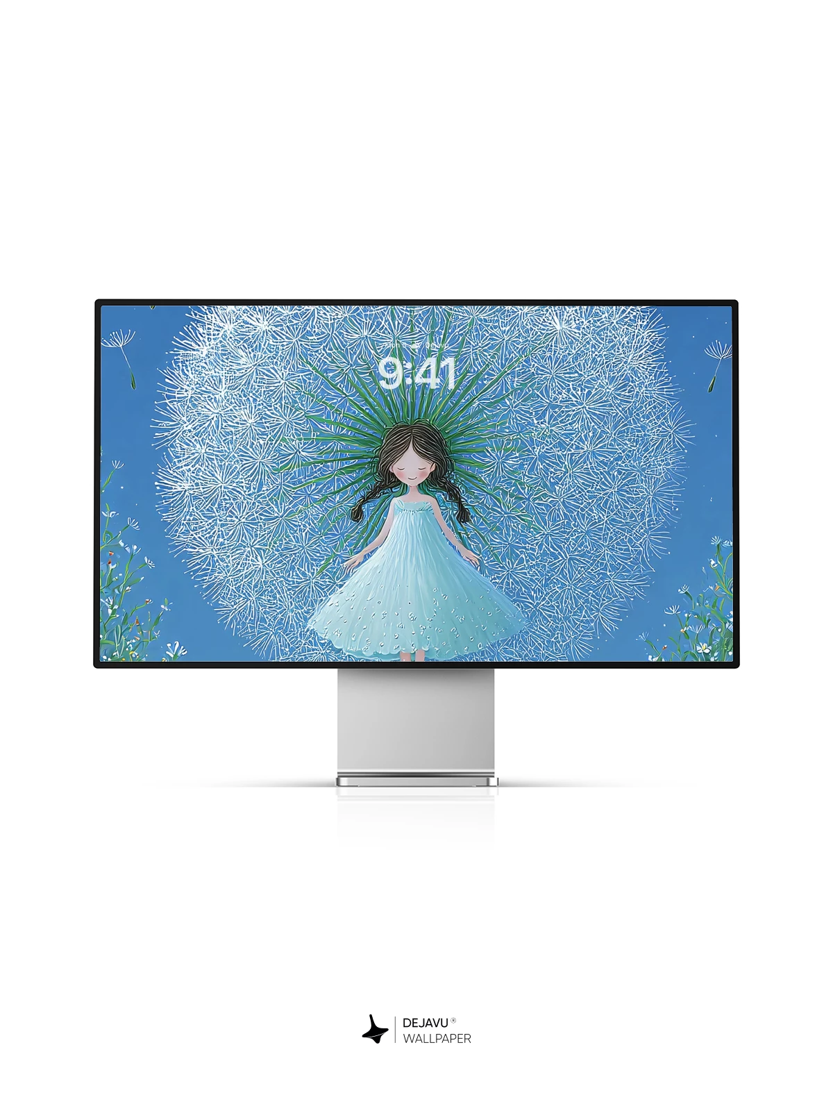 Whimsical Dandelion Girl Wallpaper 8K for iPhone and Android